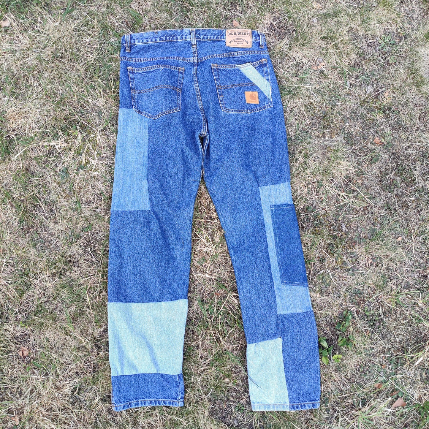 Jean upcyclé Carhartt "Colorful's Citronnade club"