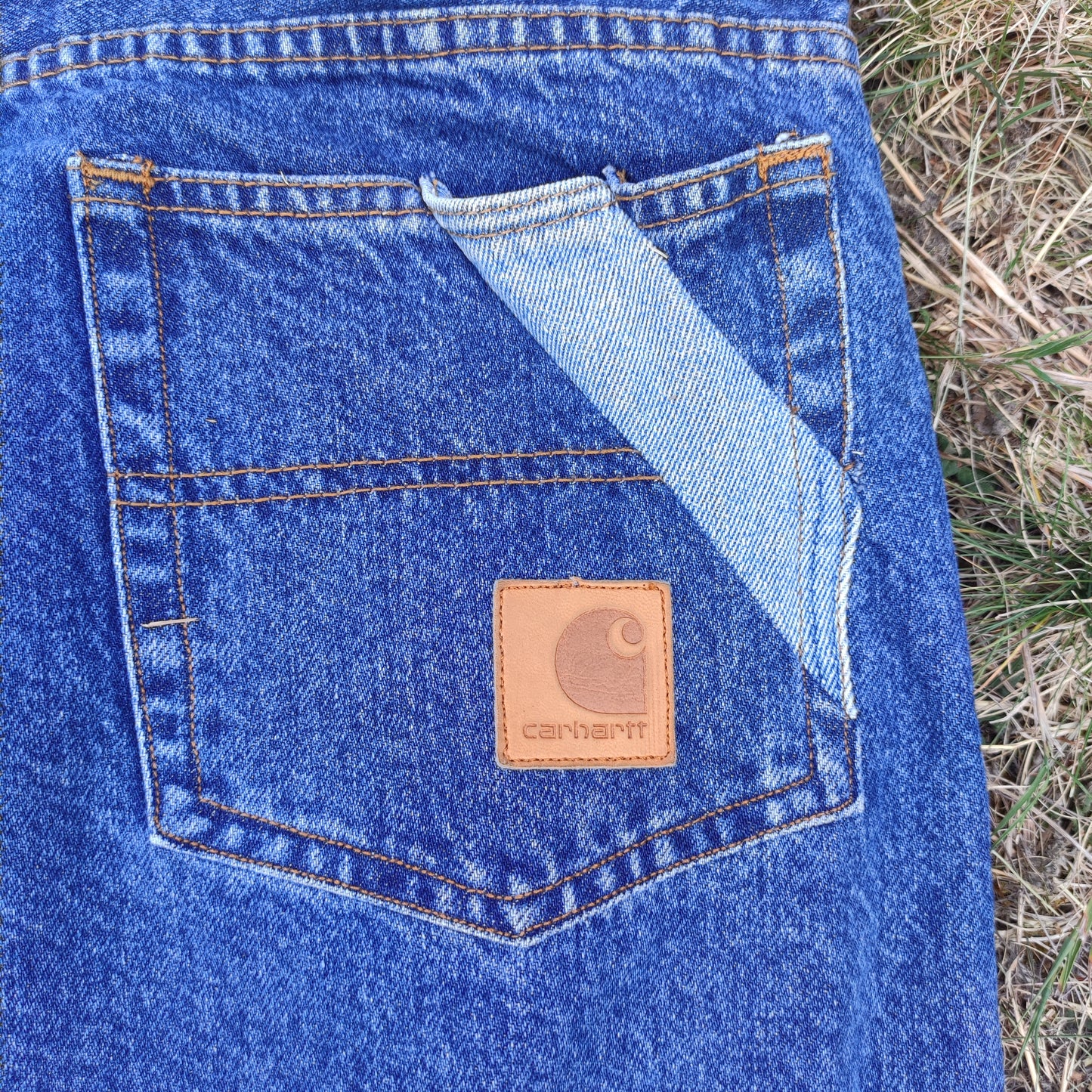 Jean upcyclé Carhartt "Colorful's Citronnade club"